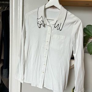 Miss Patina Kitty Collar button up